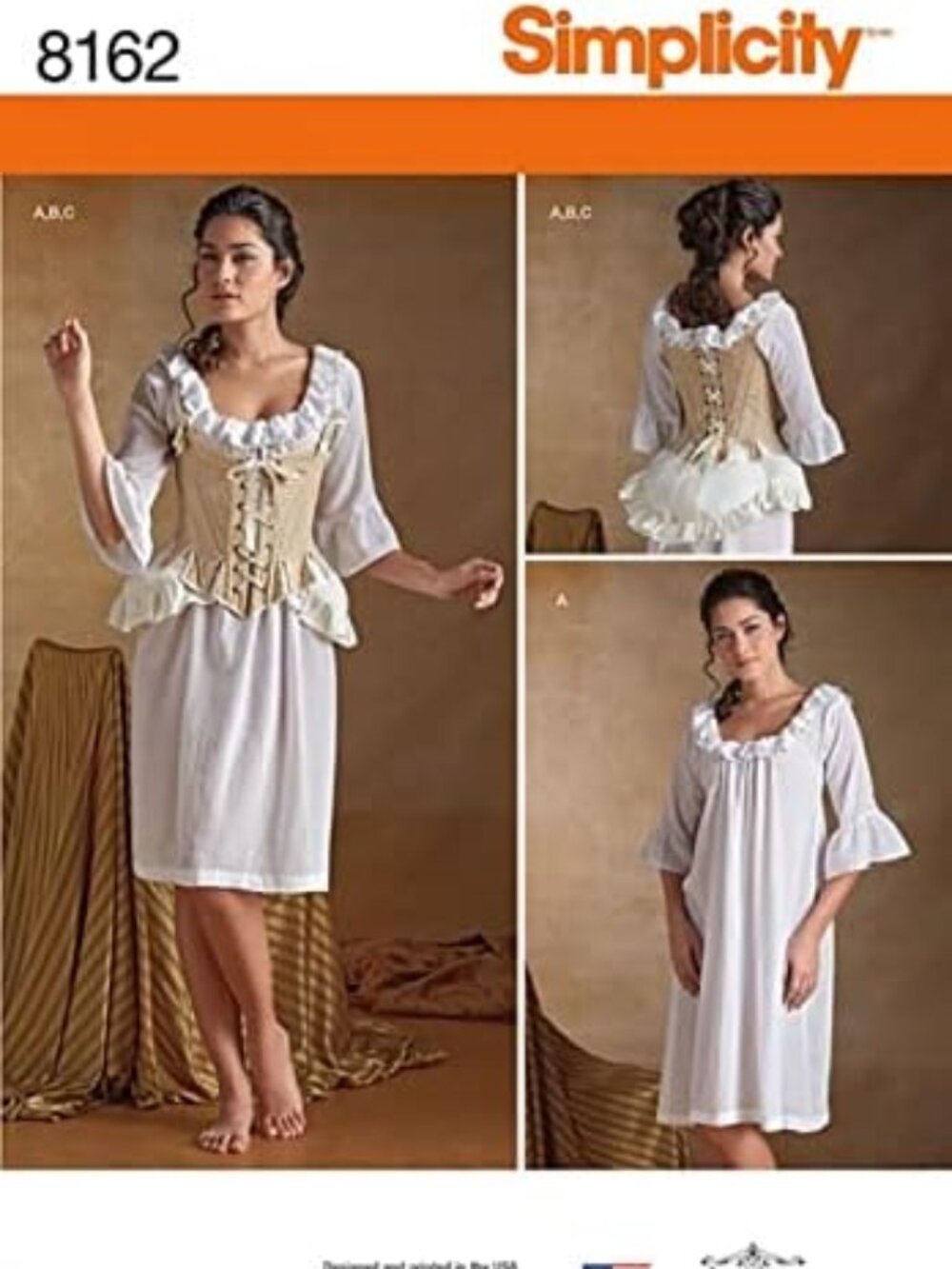 Women's 18th Century Undergarments Sewing Pattern, Sizes 14-22 Simplicity 8162